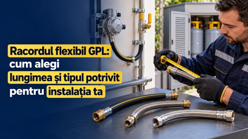 Racord flexibil GPL: cum alegi lungimea, conexiunile si tipul potrivit