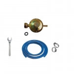 Set racordare Tecnogas pentru butelie GPL cu regulator, furtun 2 m, cheie si coliere